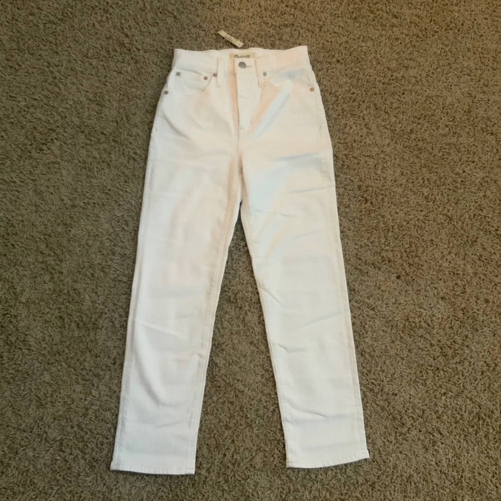 Madewell Classic Straight Jeans in Tile White